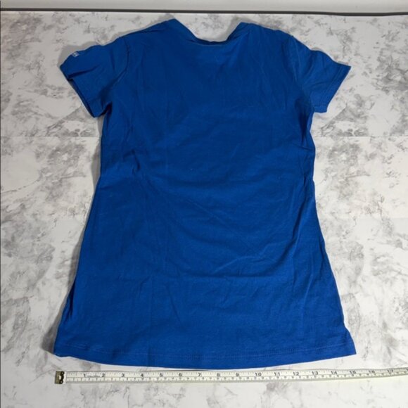 Soffe Blue V-Neck Women's Top Size Small - Picture 5 of 7